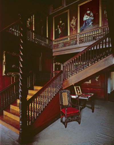 View of the staircase, built between 1679-91 by Scottish School